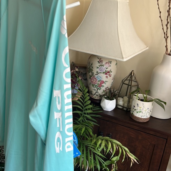 ❤️Columbia Women’s PFG Tidal Tee ll Long Sleeve-Gullfoss Green, White Lo… - Picture 9 of 16